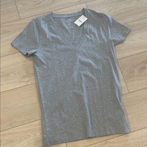 J. Crew Heather Gray V-Neck Tee NWT